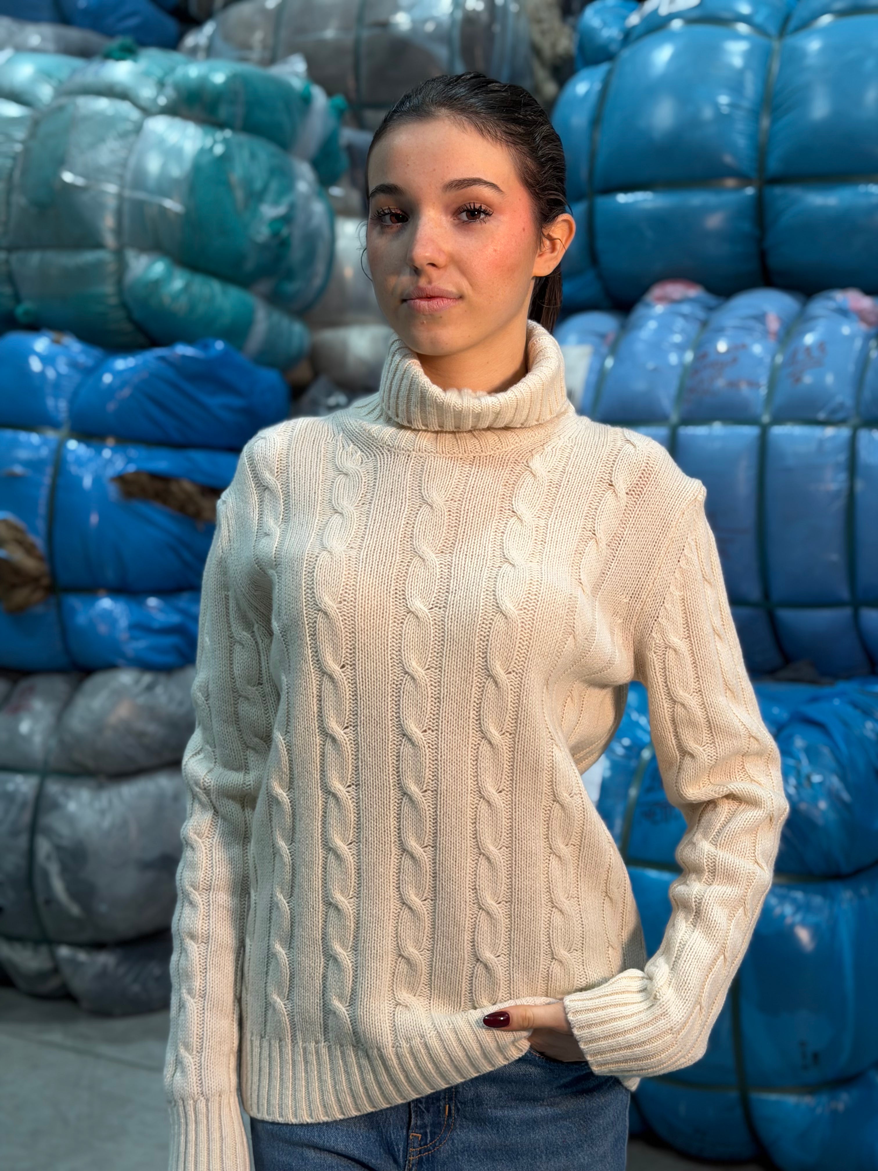 Collo Alto Treccia Donna