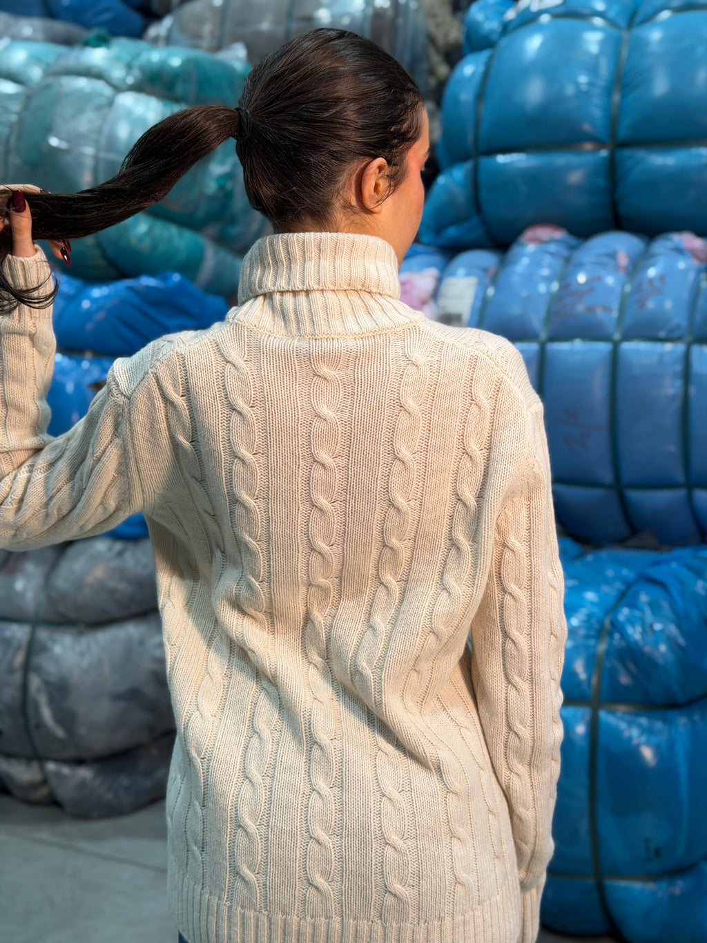 Collo Alto Treccia Donna