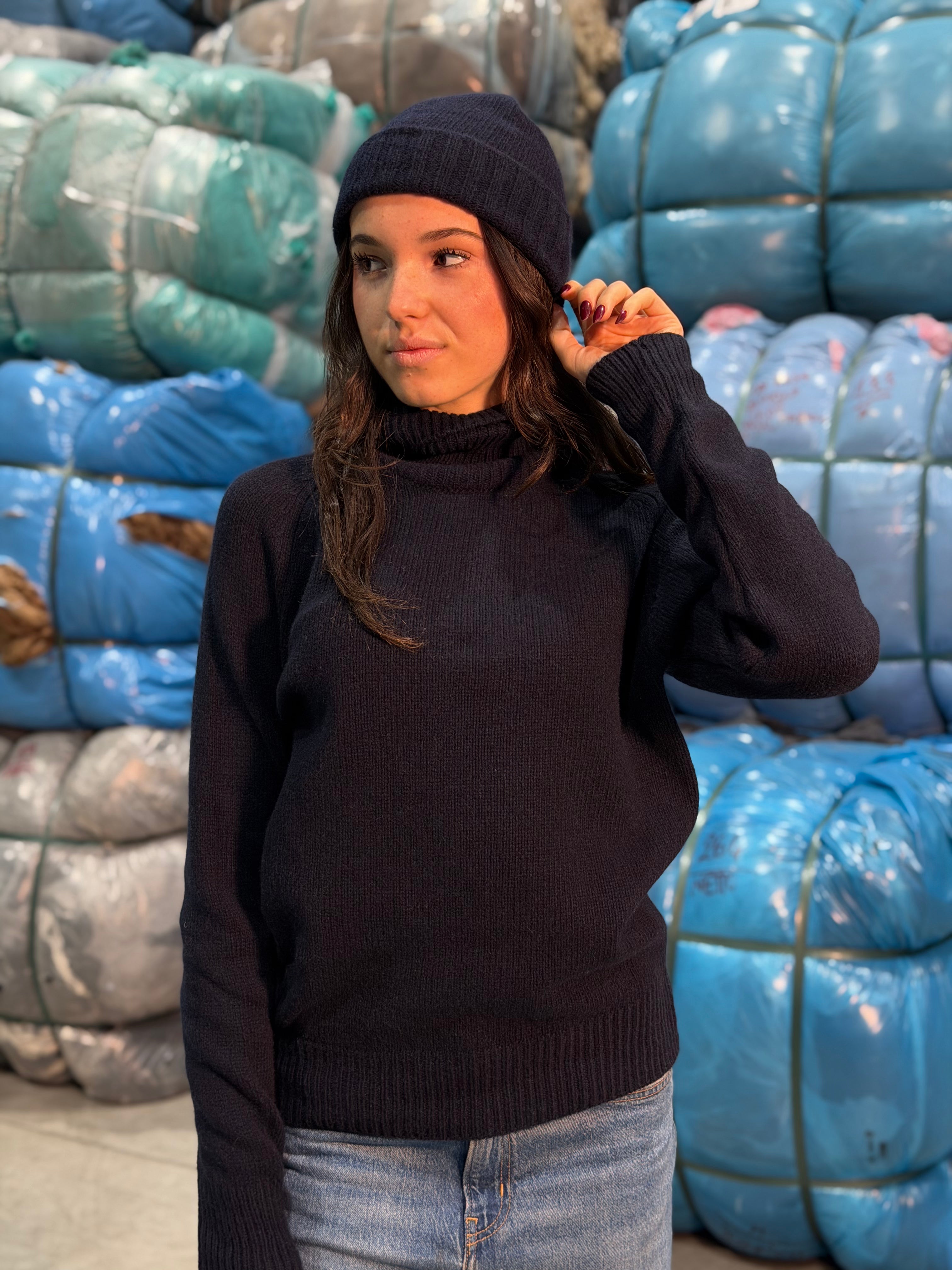 Collo Alto Raglan Donna