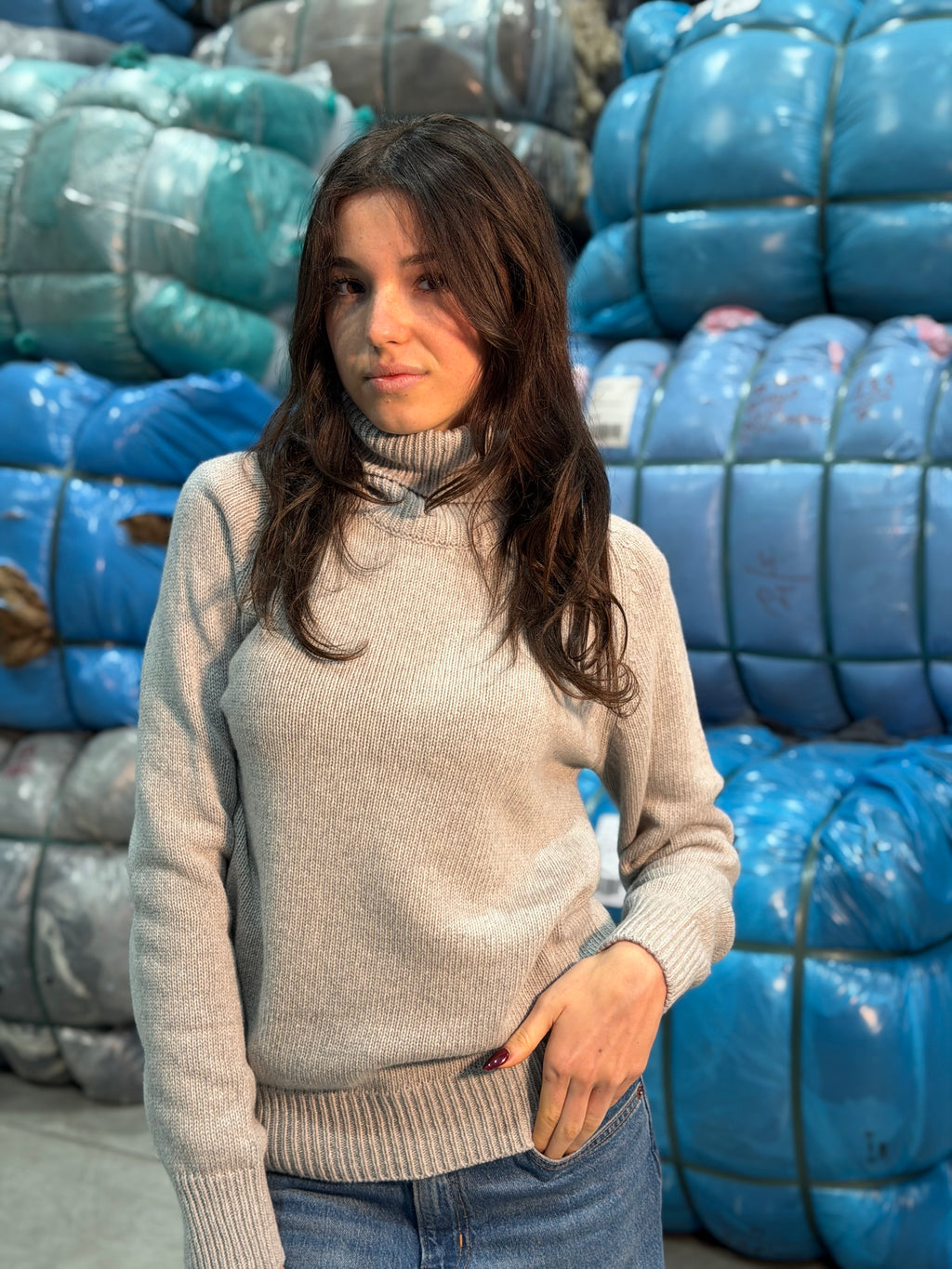 Collo Alto Raglan Donna