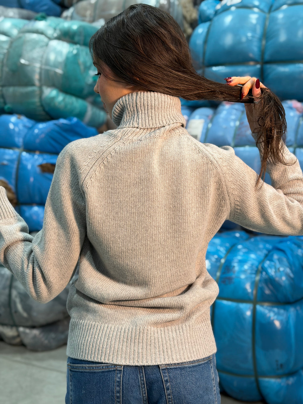 Collo Alto Raglan Donna