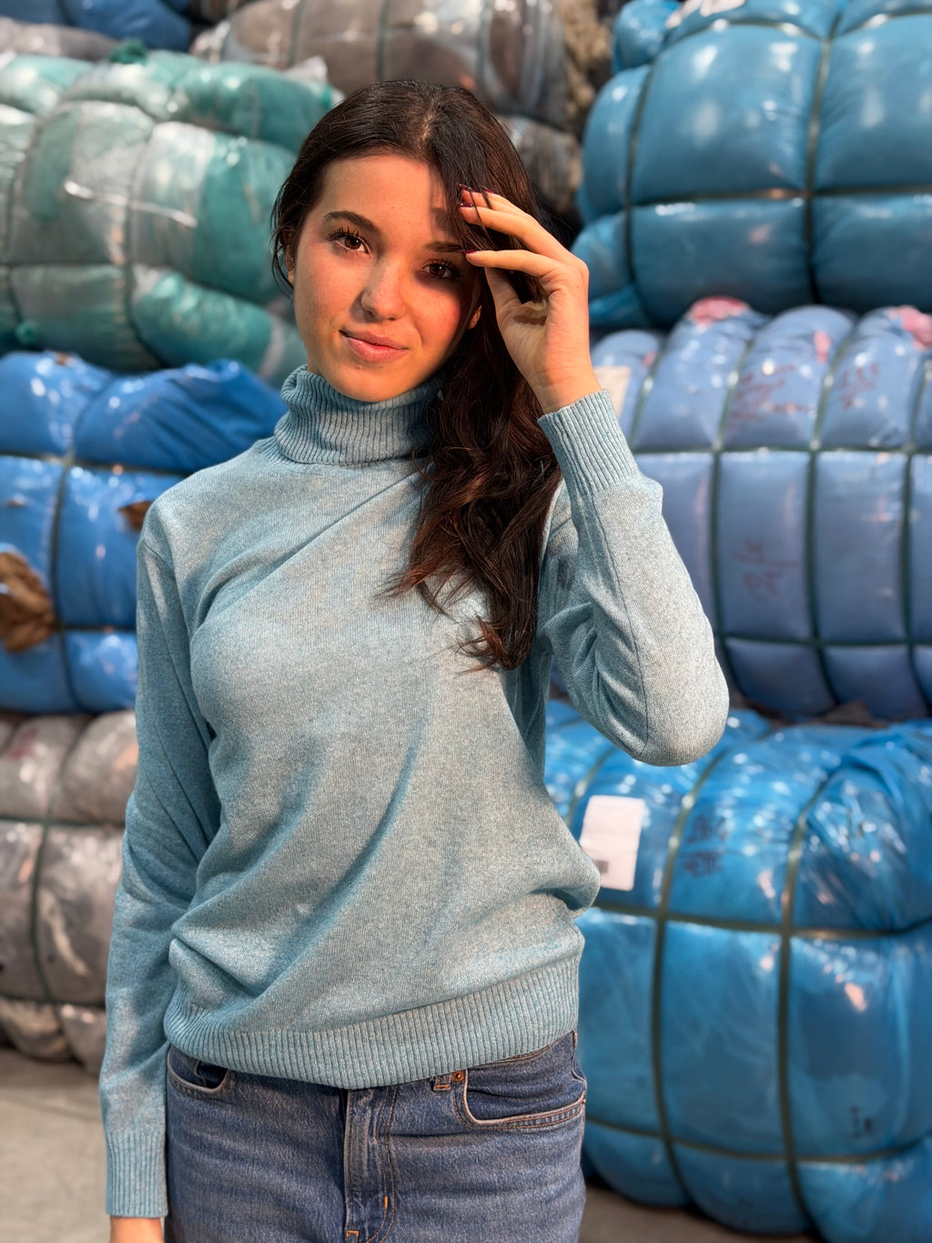 Collo Alto Cashmere Seta Donna