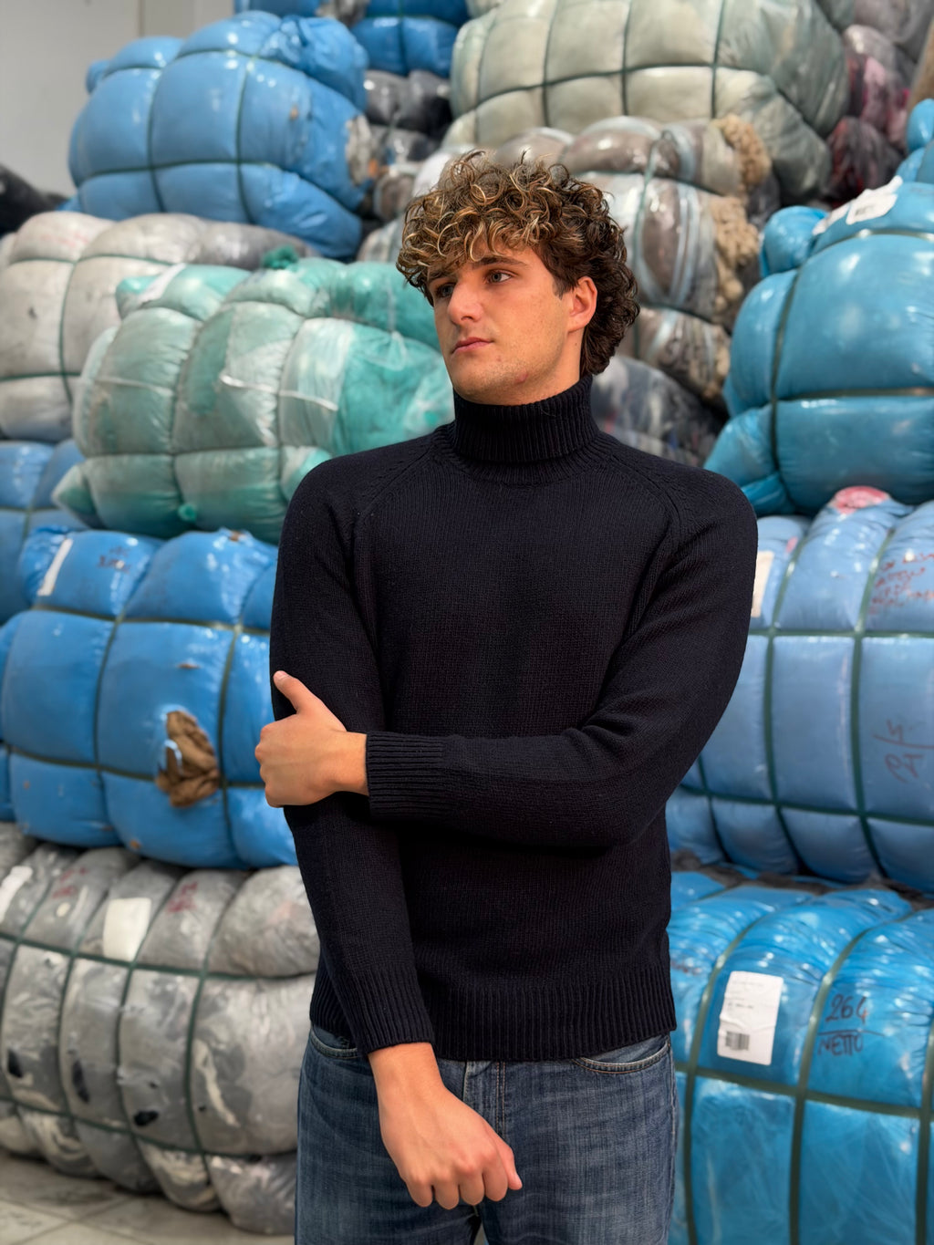 Collo Alto Raglan Uomo