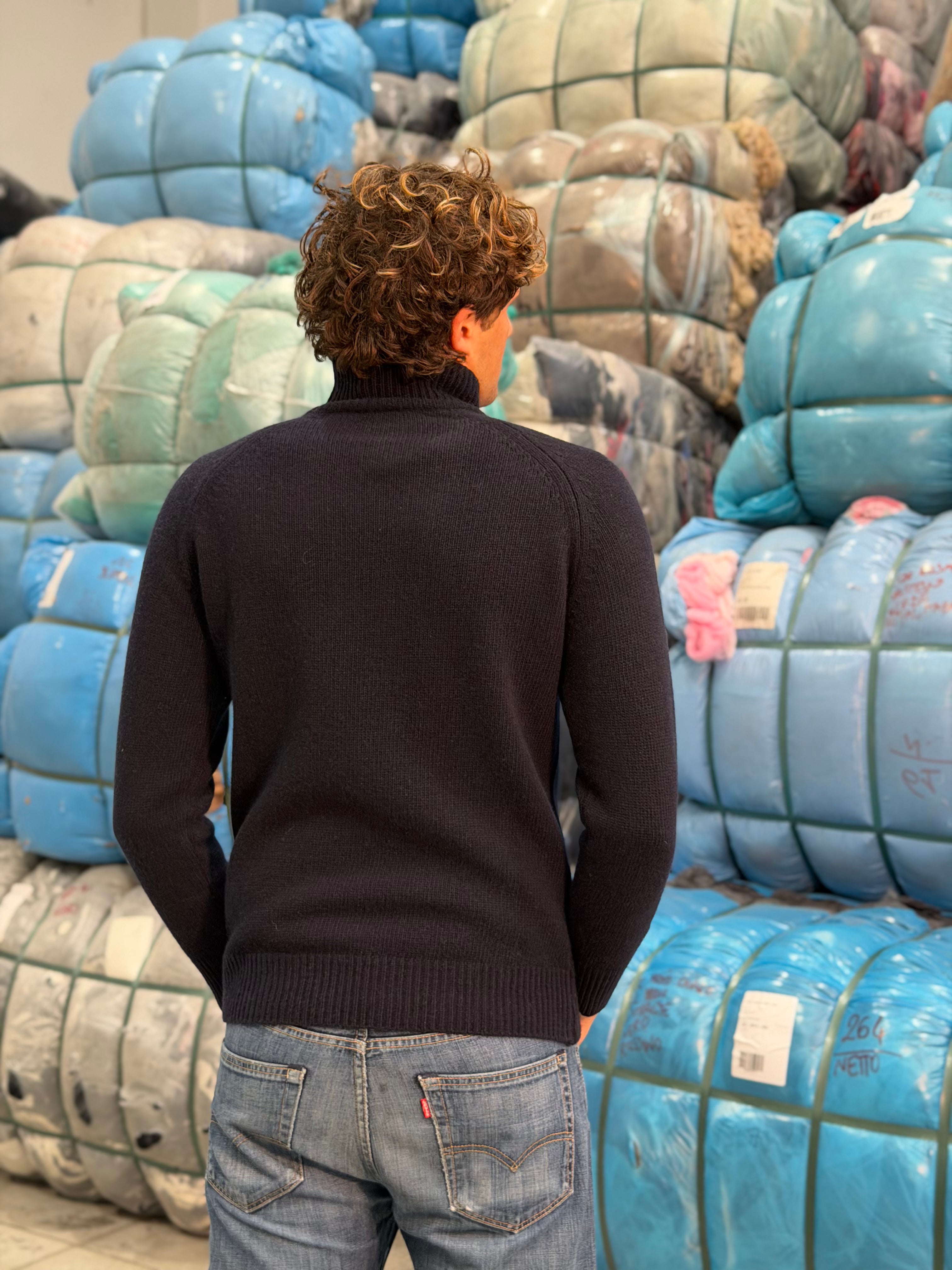 Collo Alto Raglan Uomo