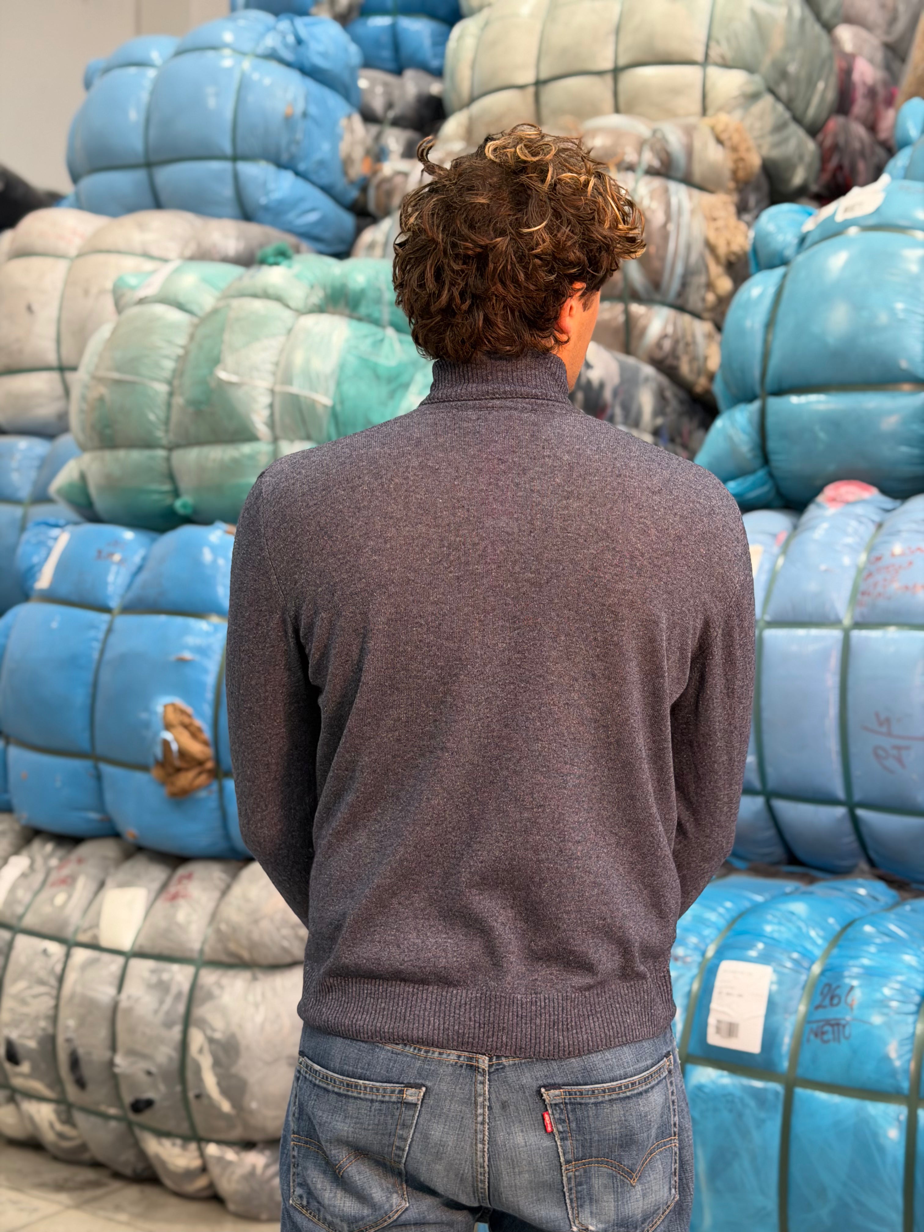 Collo Alto Cashmere Seta Uomo