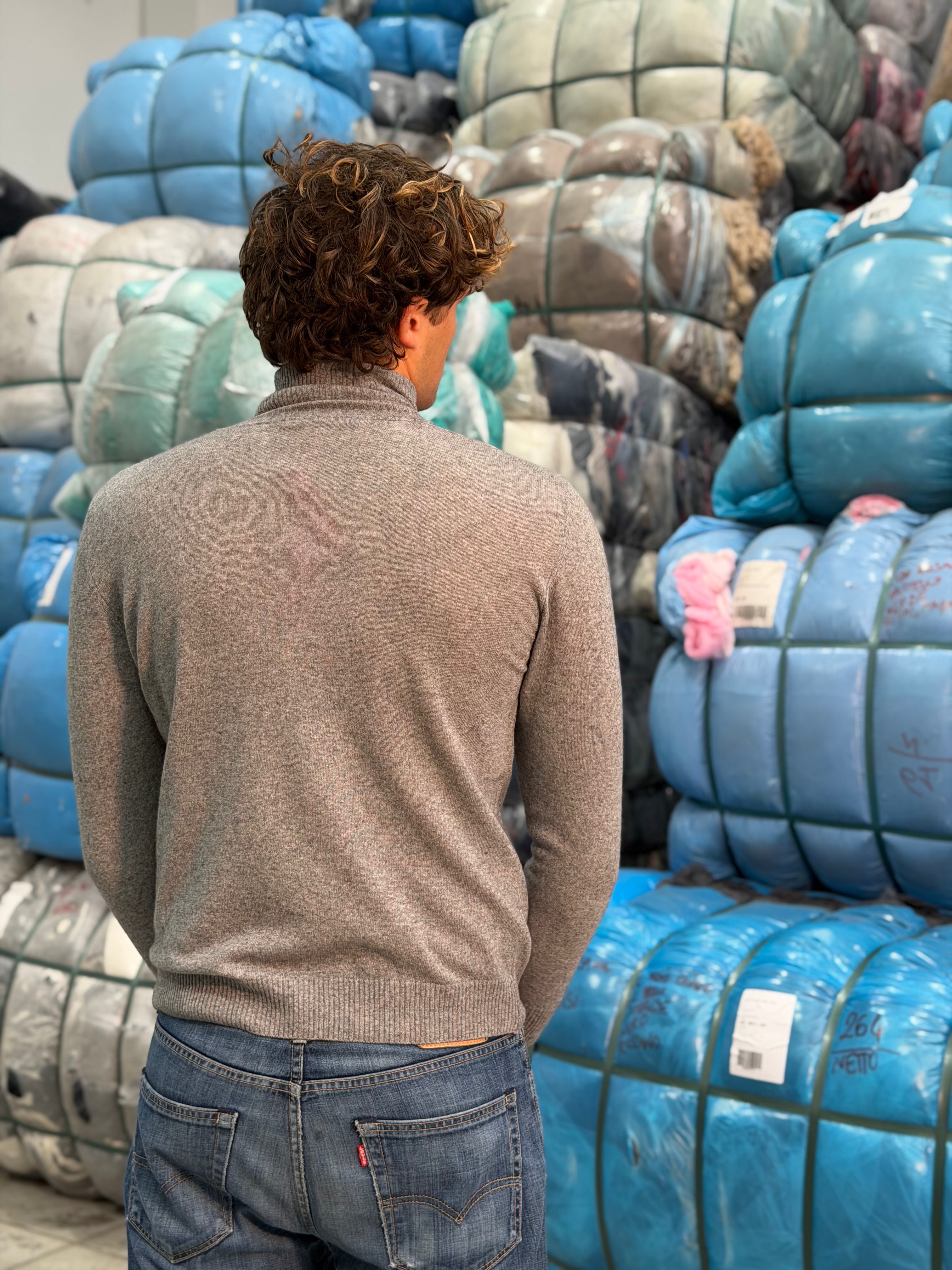 Collo Alto Cashmere Seta Uomo