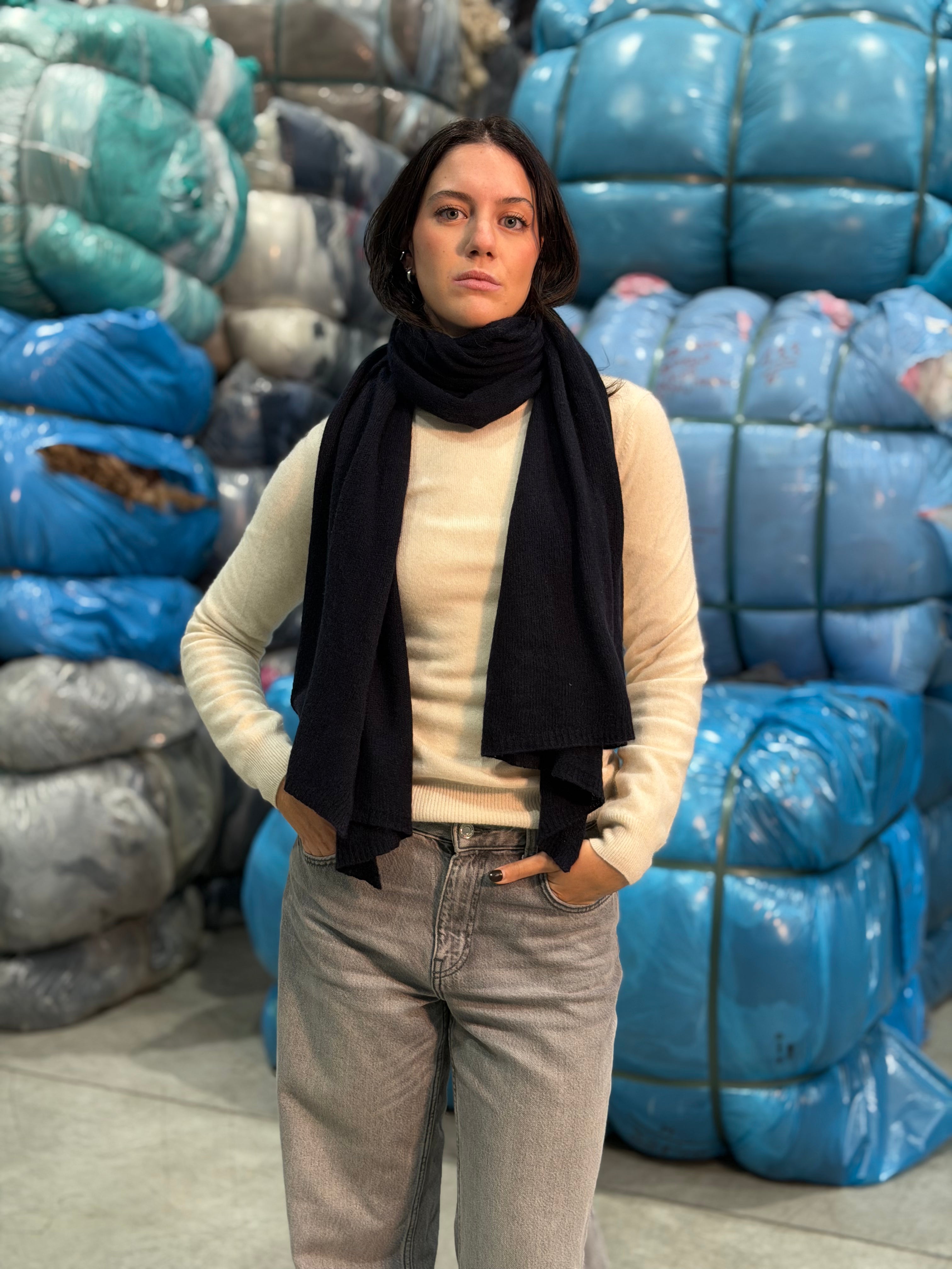 Sciarpa a coste Donna