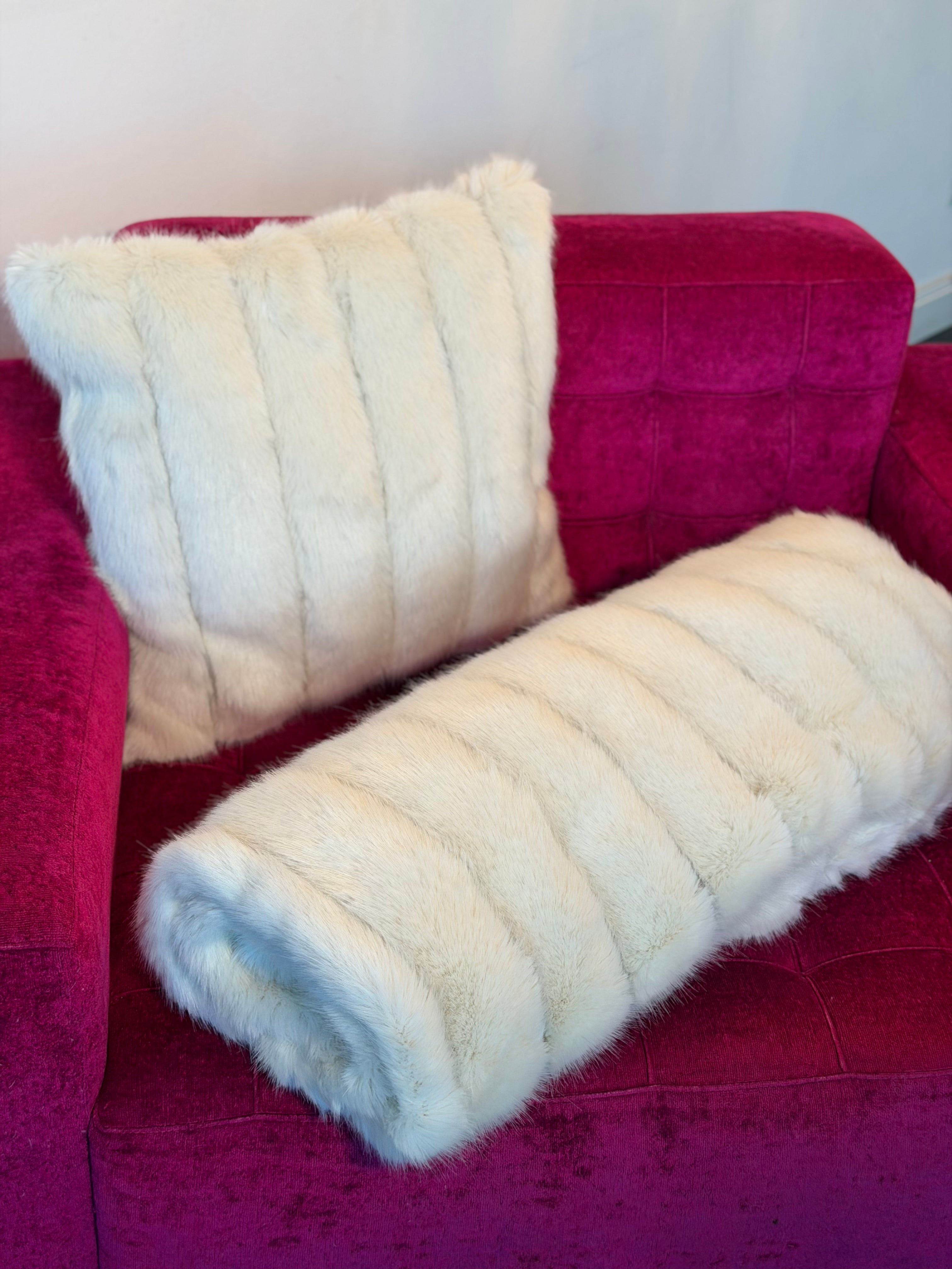 Coperta Pelliccia Con Cuscino - St. Moritz