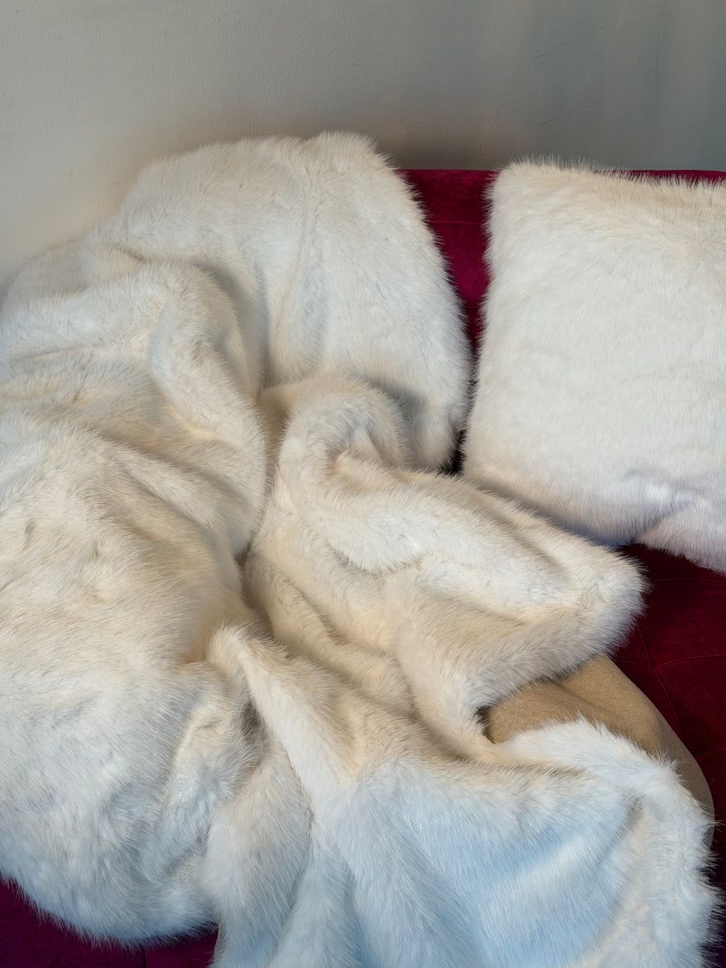 Coperta Pelliccia Con Cuscino - Courmayeur