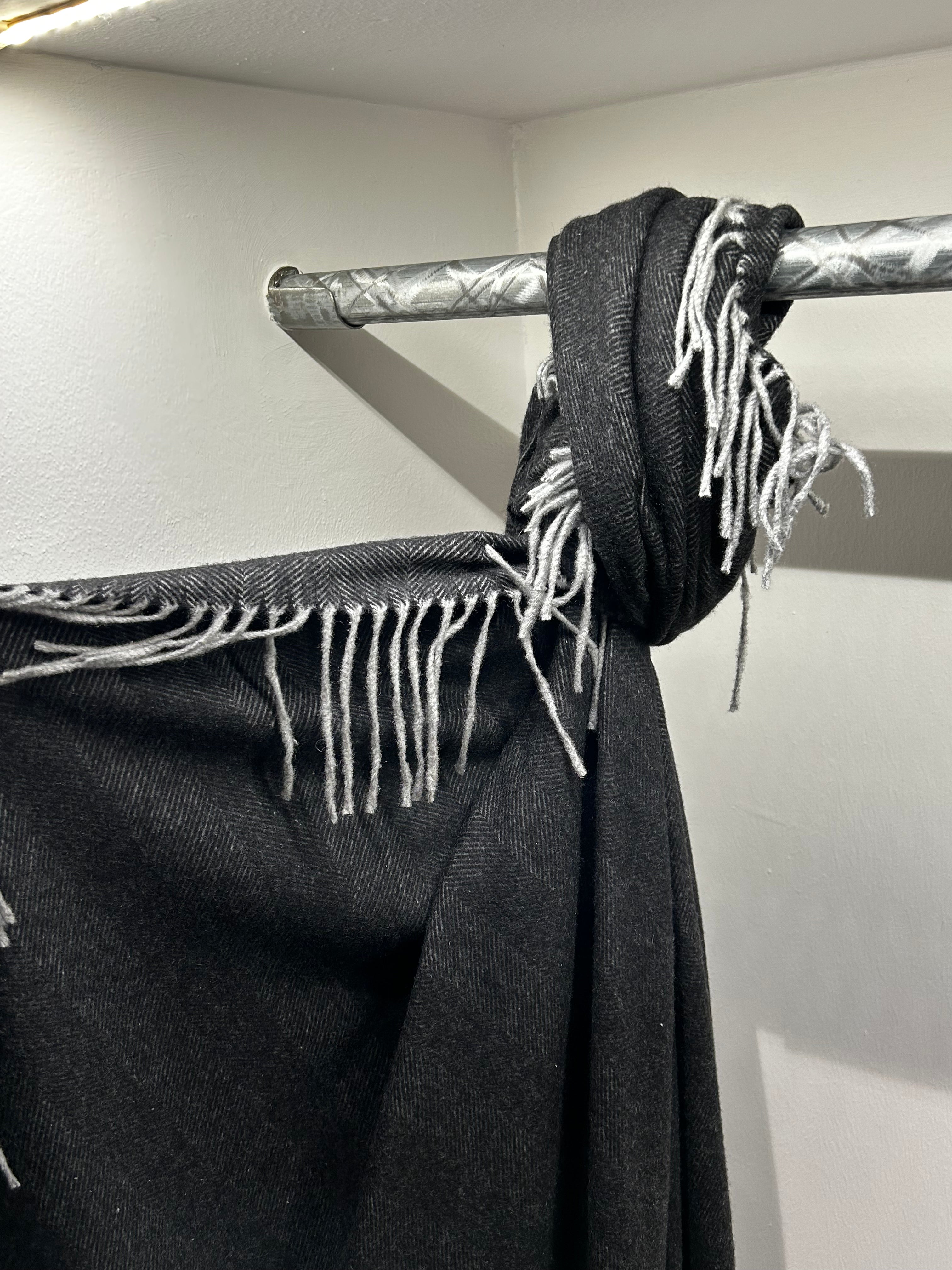 Coperta Mantella - Grigio antracite con Peneri Grigio perla