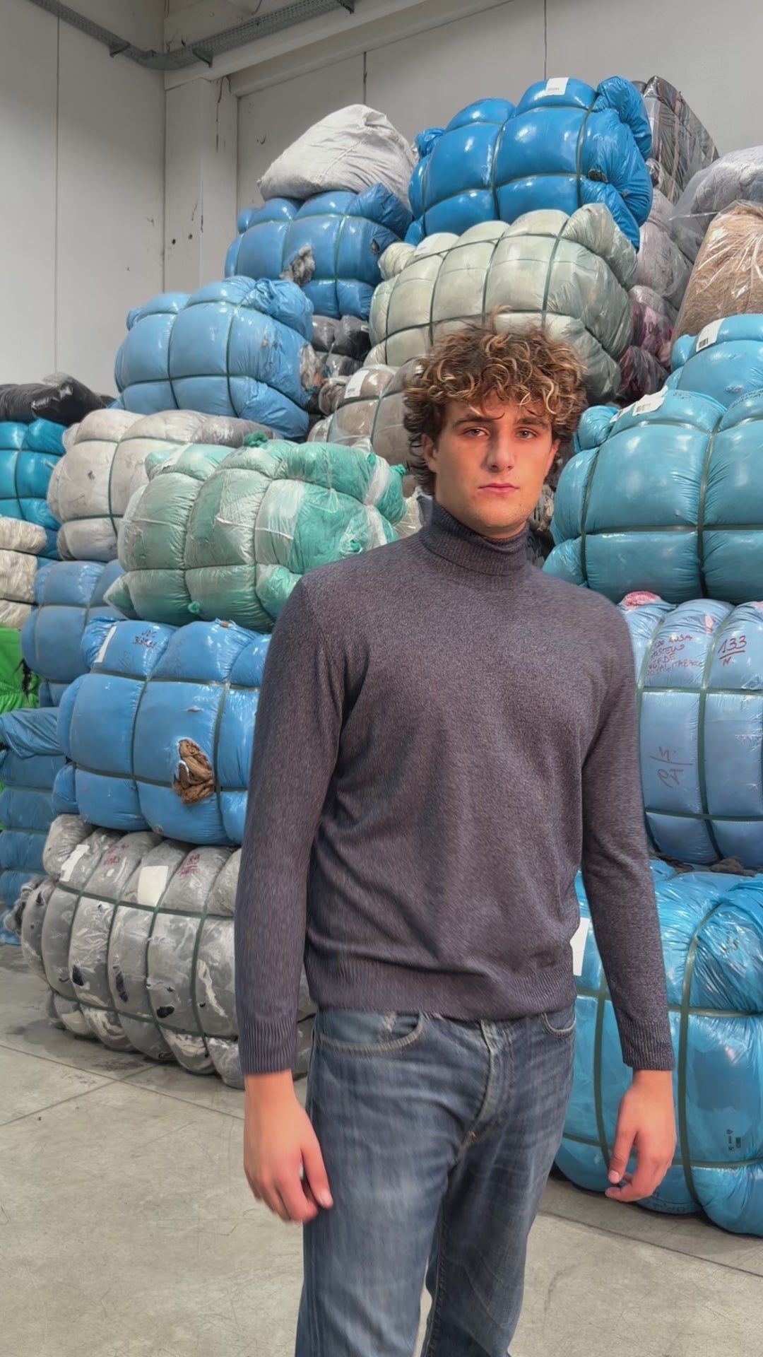 Collo Alto Cashmere Seta Uomo