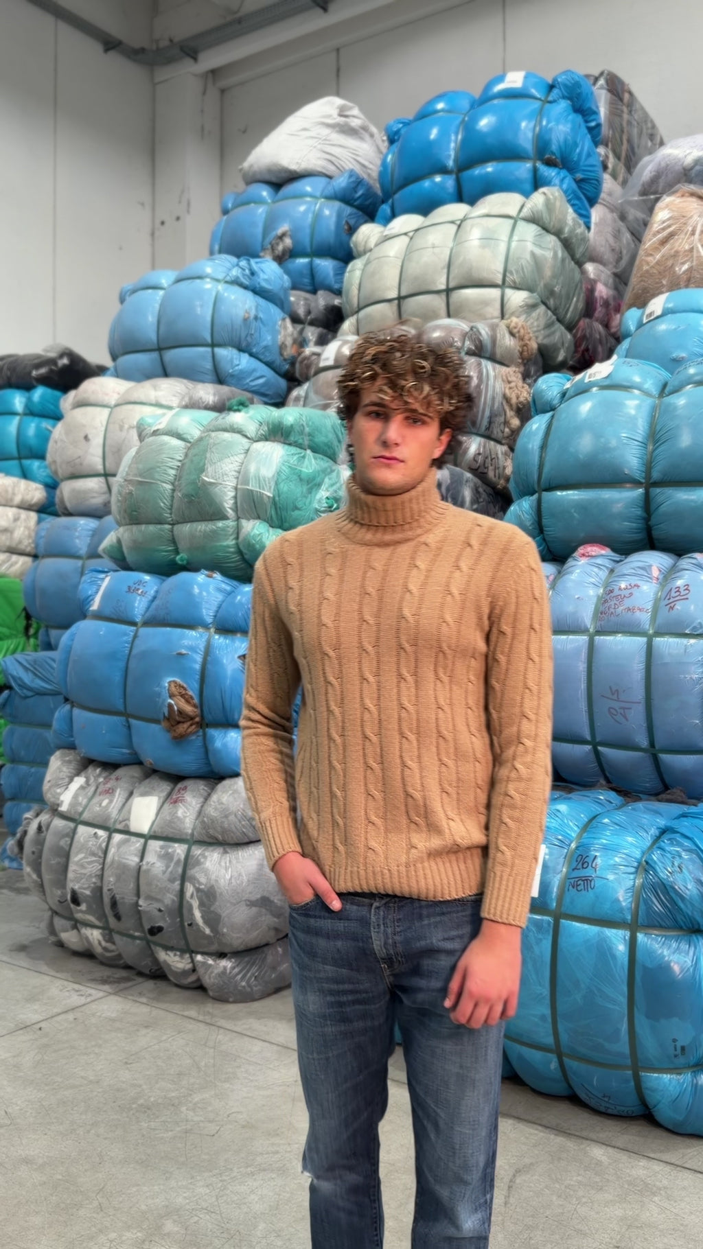 Collo Alto Treccia Uomo