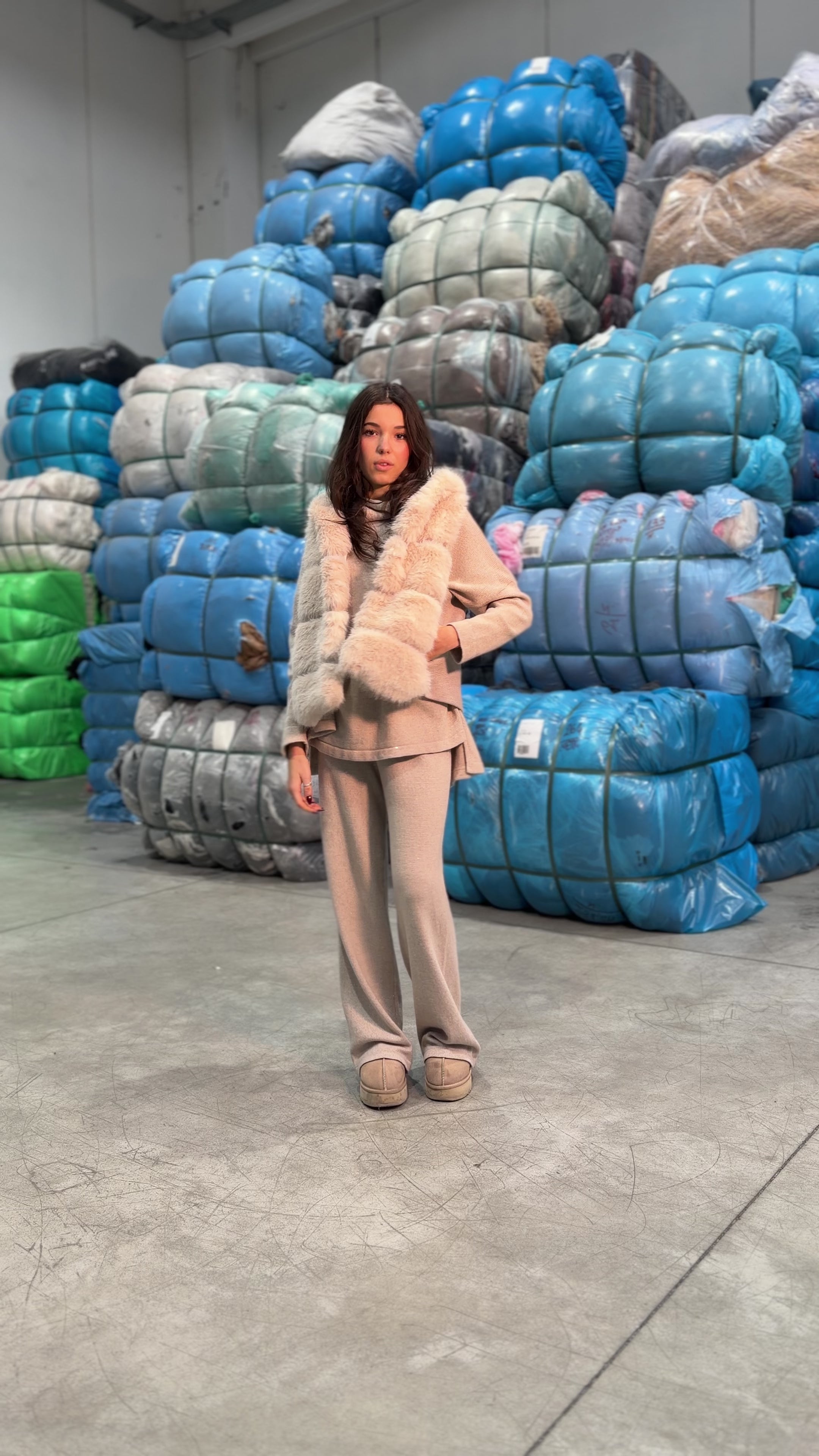 Gilet In Ecopelliccia E Cashmere